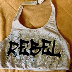 Rebel sports bra with crystals AS